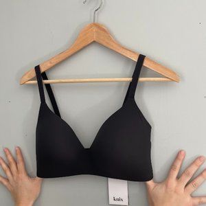 Knix Blk Wingwoman Bra Sz 6, NWT